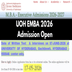 University of Hyderabad EMBA Admission 2026 Begins; Apply by  May 17